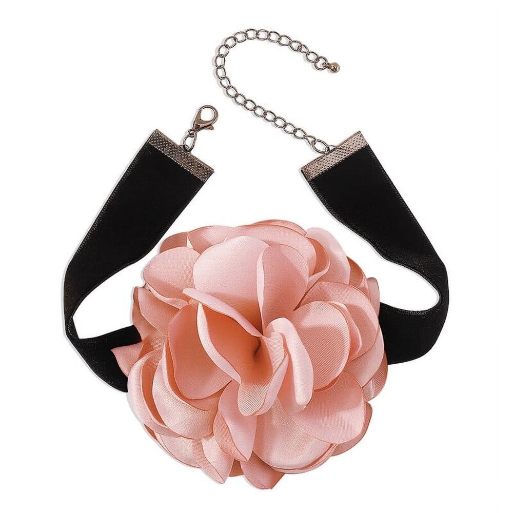 Light Pink Flower Choker HAND MADE